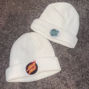 white santa cruz beanies